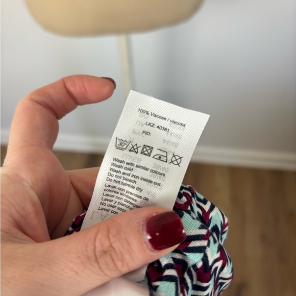 Lascana Long Sleeve Top Multicolor Printed V Neck Pullover 4/6 - Picture 5 of 6